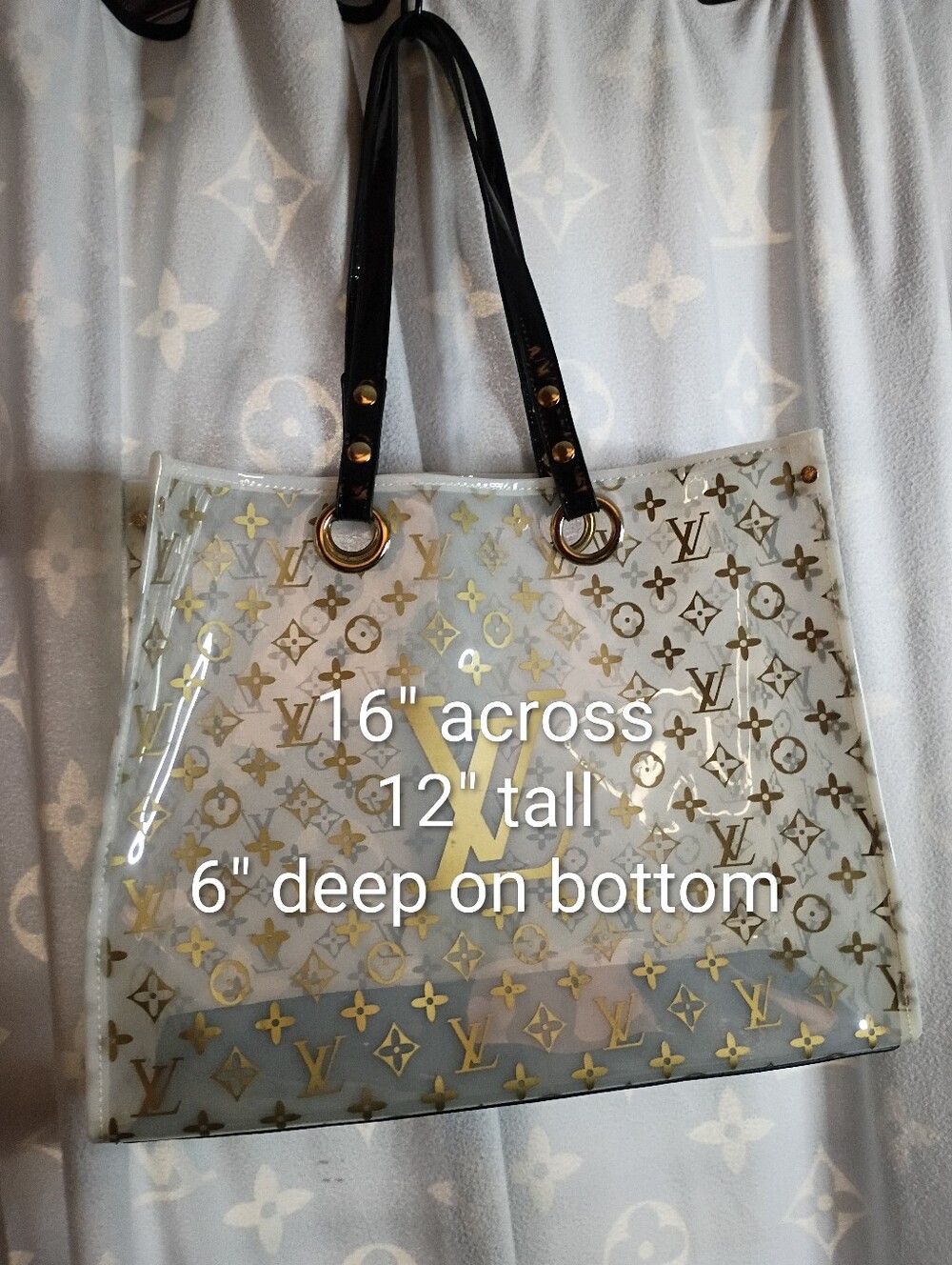 Waterproof Clear Monogram Bag